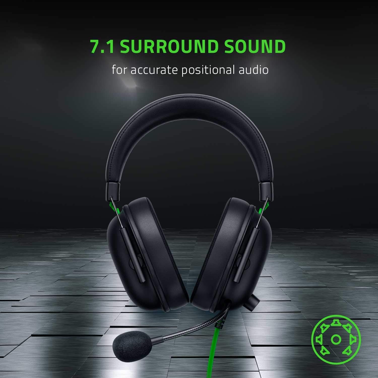 Razer BlackShark V2 X Gaming Headset: 7.1 Surround Sound - 50mm Drivers - Memory Foam Cushion - For PC, PS4, PS5, Switch - 3.5mm Audio Jack - Black-6