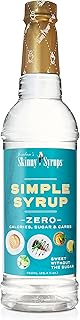 Jordan's Skinny Syrups Sugar Free Simple Syrup - 0 Calories 0 Sugar 0 Carbs - Gluten Free, Keto Friendly, Made in the USA