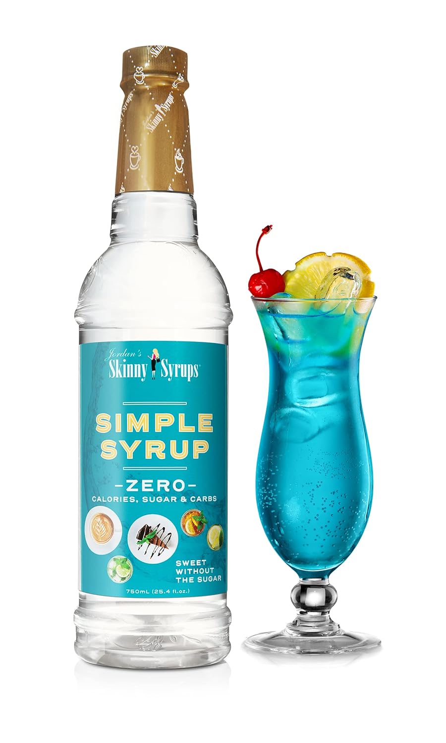 Jordan's Skinny Syrups Sugar Free Simple Syrup - 0 Calories 0 Sugar 0 Carbs - Gluten Free, Keto Friendly, Made in the USA-1