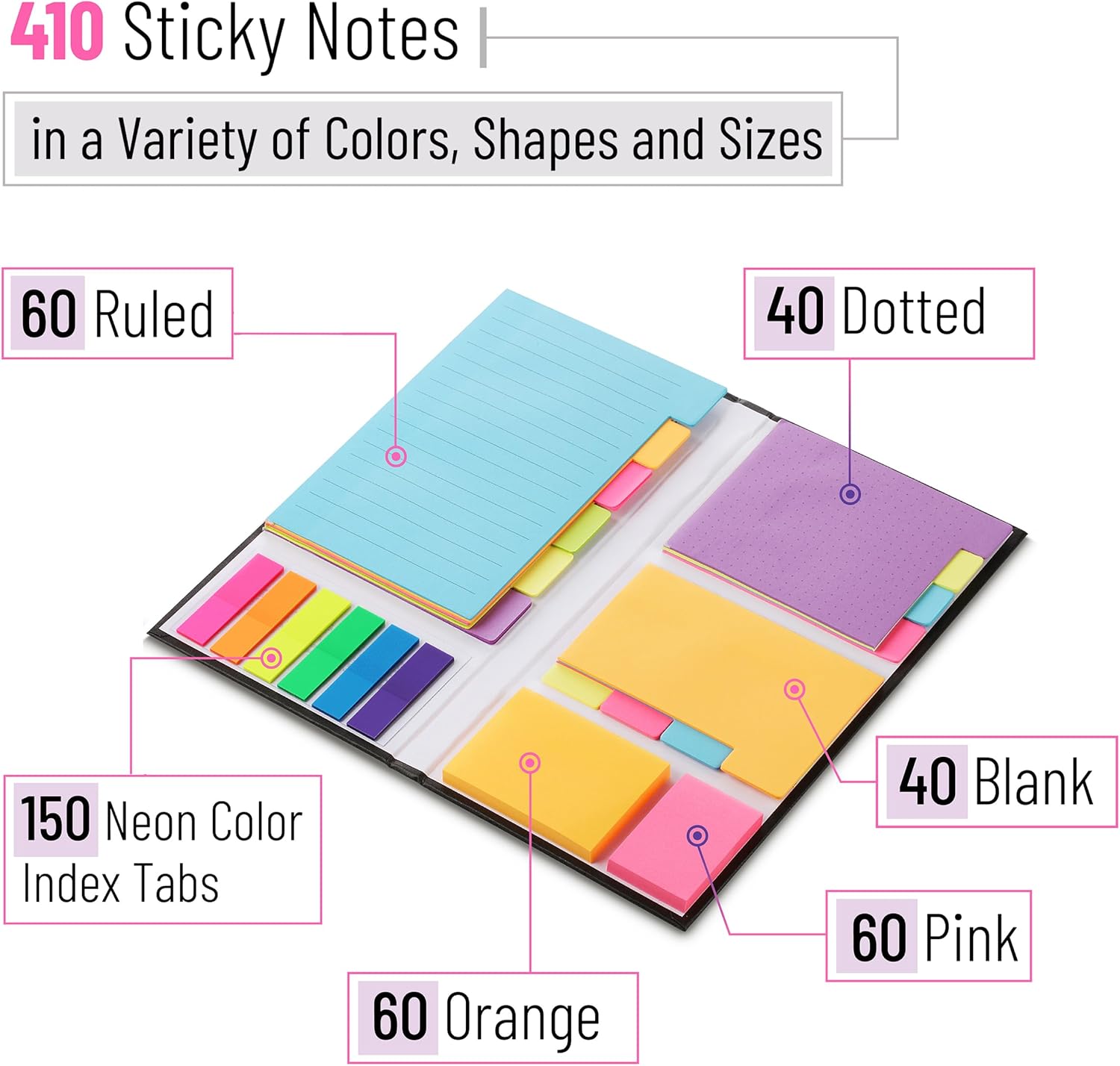 Mr. Pen- Bible Sticky Notes Set, 410 Pack, School, Office Supplies, Planner Sticky Note Dividers Tabs, Book Notes-1