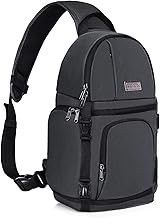 MOSISO Camera Sling Bag, DSLR/SLR/Mirrorless Camera Case Shockproof Photography Camera Backpack with Tripod Holder & Removable Modular Inserts Compatible with Canon/Nikon/Sony/Fuji, Space Gray