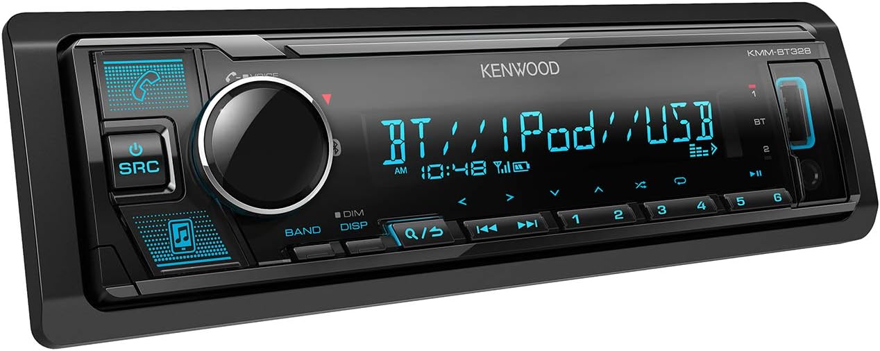 Kenwood KMM-BT328 Digital Media Car Stereo w/Bluetooth (NO Alexa)-0