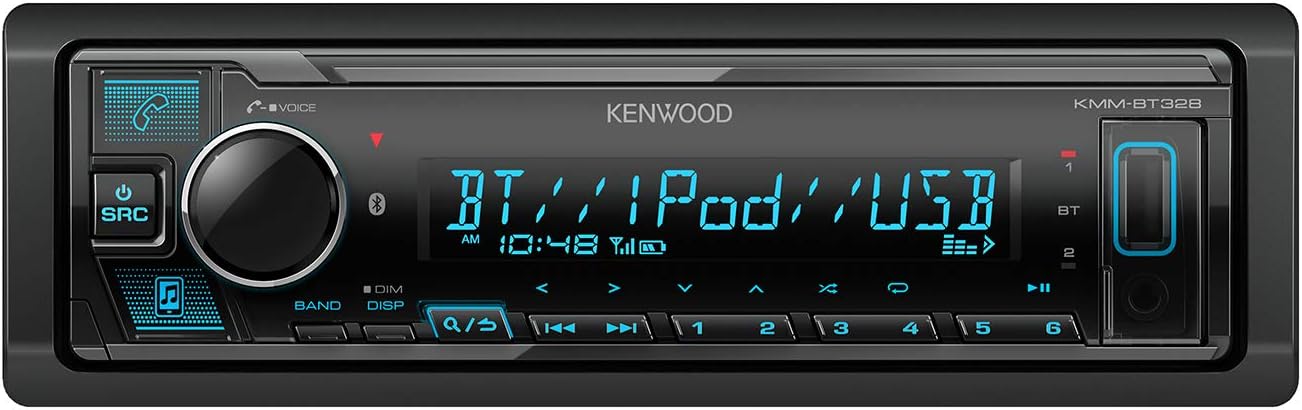 Kenwood KMM-BT328 Digital Media Car Stereo w/Bluetooth (NO Alexa)-1