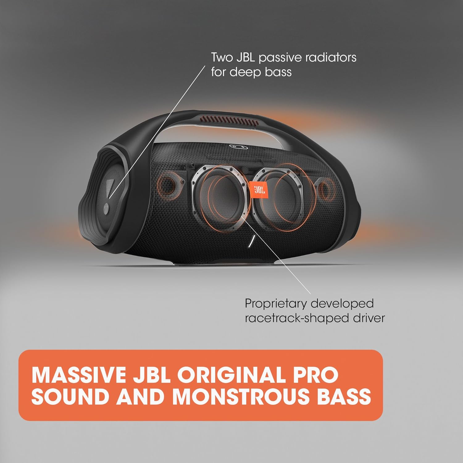 JBL Boombox 2 - Portable Bluetooth Speaker, Powerful Sound and Monstrous Bass, IPX7 Waterproof, 24 Hours of Playtime, Powerbank, JBL PartyBoost for Pairing, for Home and Outdoor(Black)-2