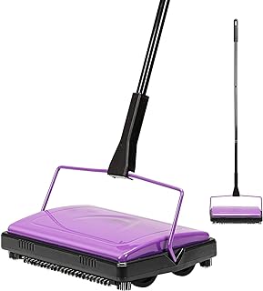 Yocada Carpet Sweeper Cleaner for Home Office Low Carpets Rugs Undercoat Carpets Pet Hair Dust Scraps Paper Small Rubbish Cleaning with a Brush