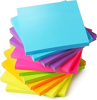 Mr. Pen- Sticky Notes, 3”x3”, 12 Pads, Bright Colors Sticky Notes, Sticky Note, Self-Stick Note Pads, Sticky Pads Sticky Notes Aesthetic, Colorful Sticky Notes, Sticky Notes Bulk Sticky Notes