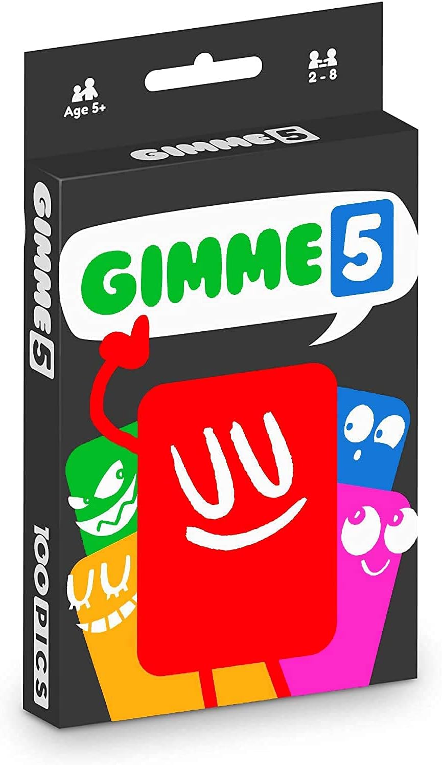 100 PICS Gimme 5, The Count Yourself Lucky Card Game. Perfect Card Game for Young Kids and Children, Age 4+, Rules as Simple as snap, Anyone can Win-5