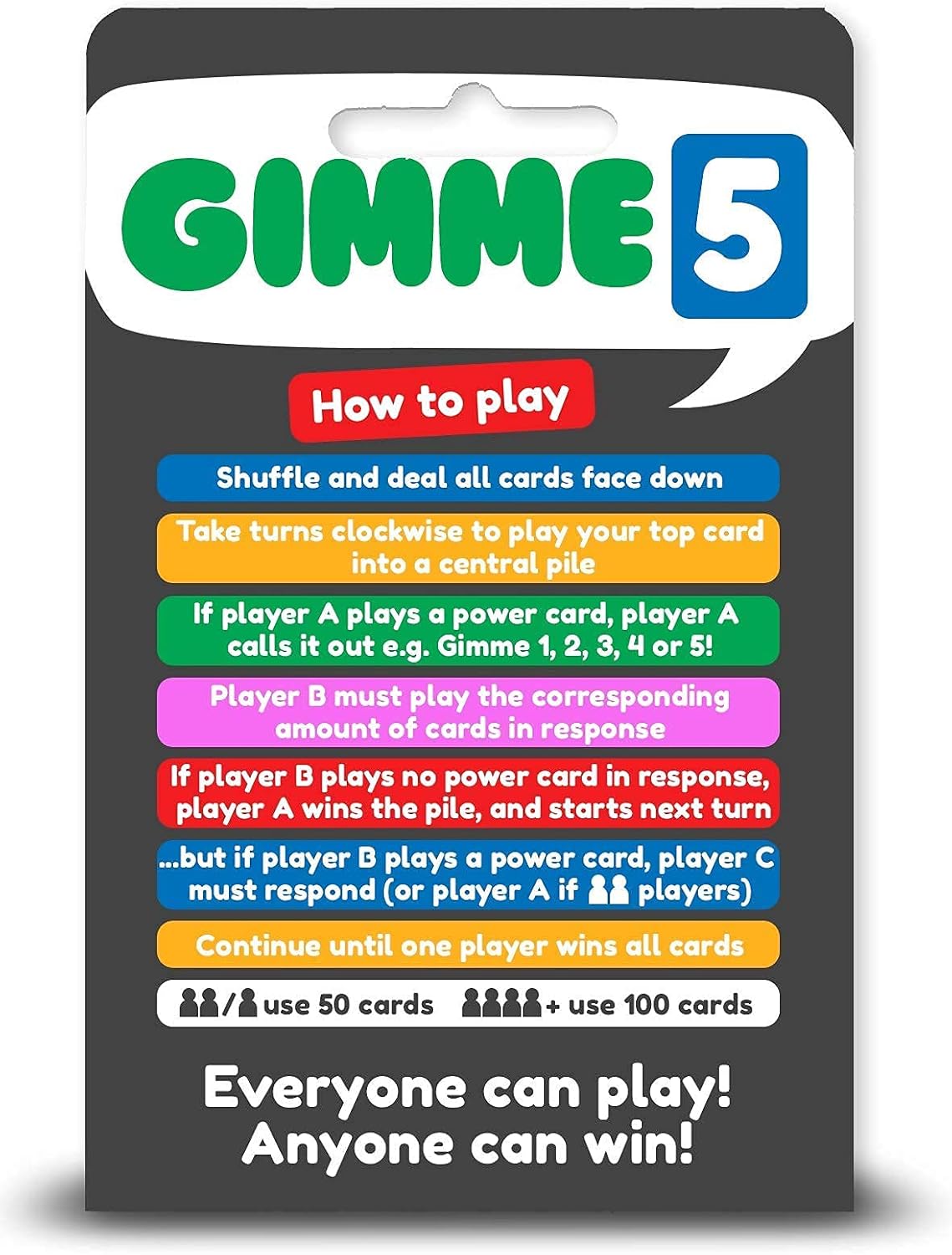 100 PICS Gimme 5, The Count Yourself Lucky Card Game. Perfect Card Game for Young Kids and Children, Age 4+, Rules as Simple as snap, Anyone can Win-7