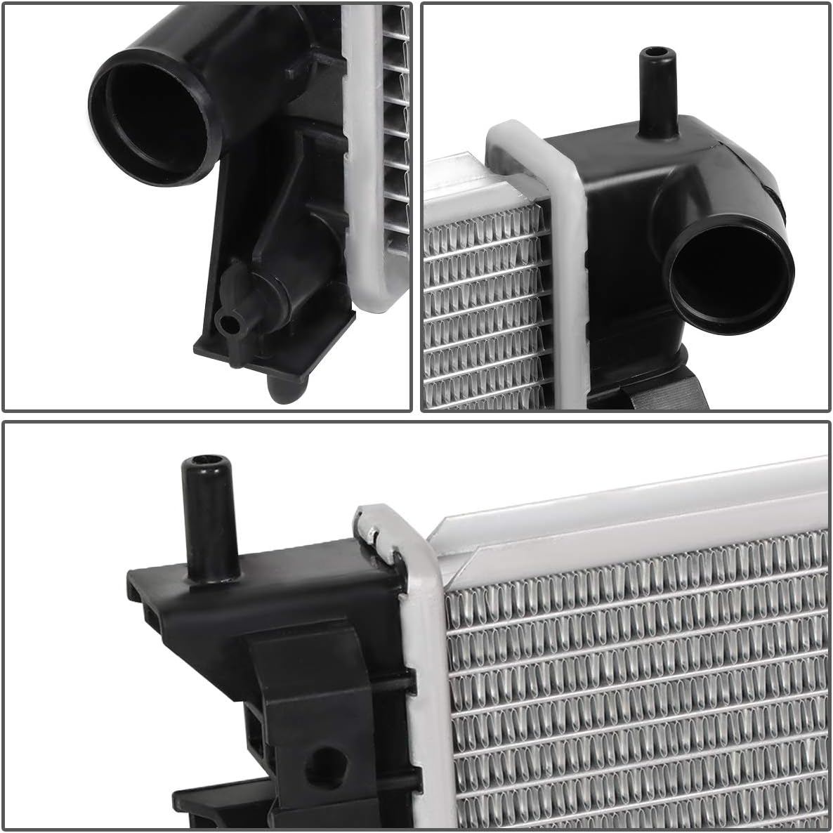 DNA Motoring OEM-RA-2937 Factory Style Direct Fit Aluminum Cooling Radiator Compatible with 09-16 Lincoln MKS / 10-12 MKT, 28-3/4" W X 17-1/2" H X 1" D, 1-1/2" Inlet / 1-1/2" Outlet-2