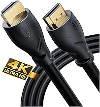 PowerBear 4K HDMI Cable 10 ft | High Speed, Rubber & Gold Connectors, 4K @ 60Hz, Ultra HD, 2K, 1080P, & ARC Compatible for Laptop, Monitor, PS5, PS4, Xbox One, Fire TV, Apple TV & More…