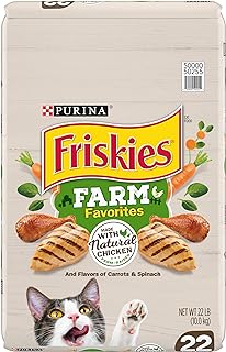 Purina Friskies Dry Cat Food, Farm Favorites With Chicken - 22 lb. Bag