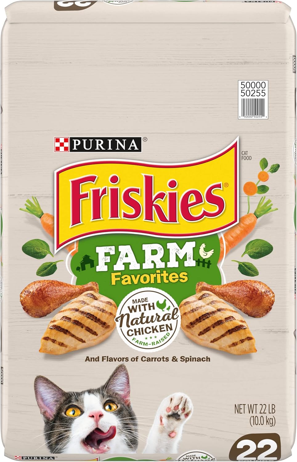 Purina Friskies Dry Cat Food, Farm Favorites With Chicken - 22 lb. Bag-0