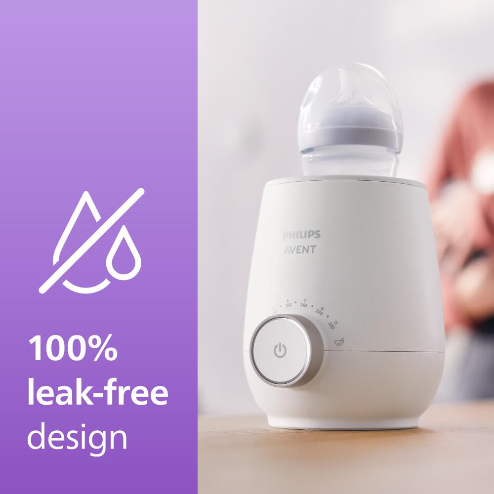 Philips Avent Premium Fast Bottle Warmer, with Smart Temperature Control, Water Bath Technology, Automatic Shut-Off, Model SCF358-4