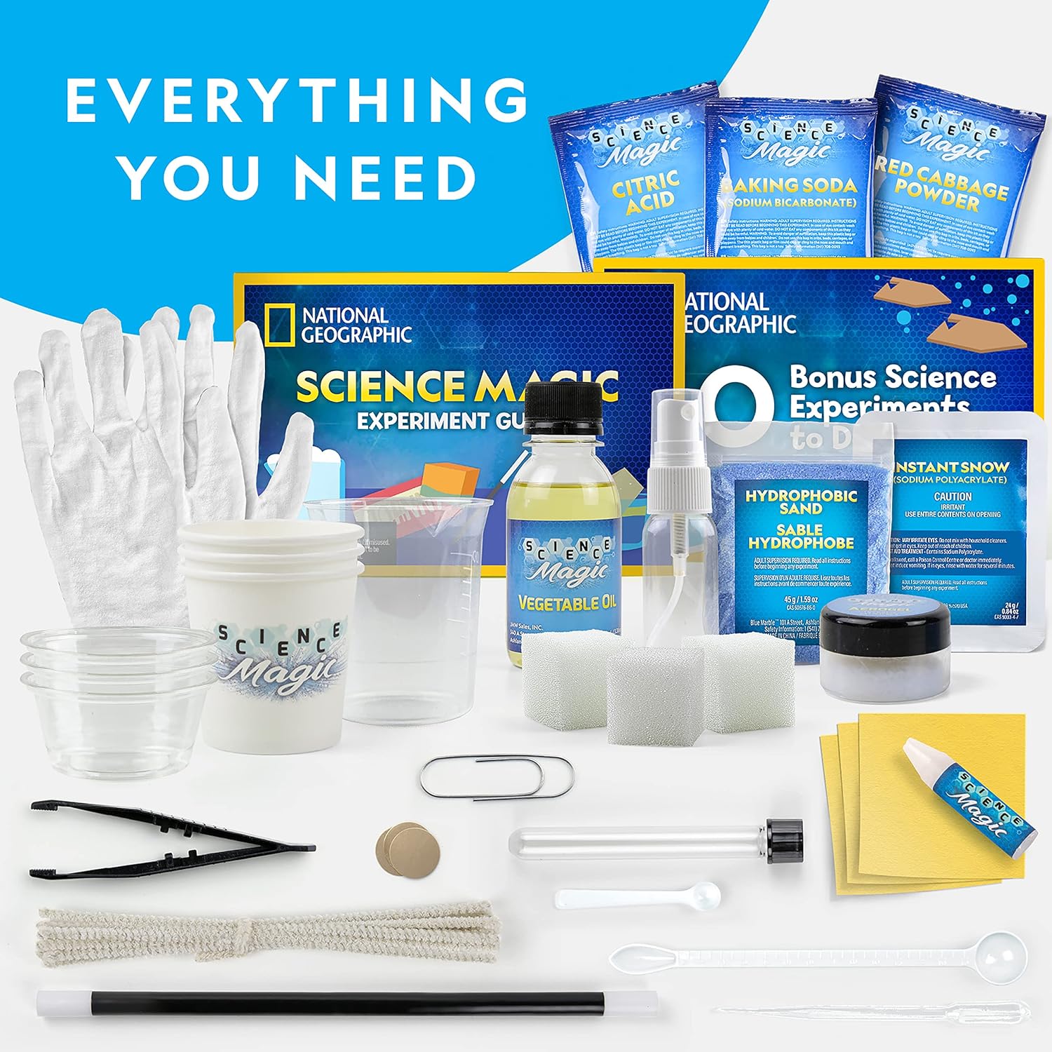 NATIONAL GEOGRAPHIC Science Magic Kit – Science Kit for Kids with 50 Unique Experiments and Magic Tricks, Chemistry Set and STEM Project, A Great Gift for Boys and Girls (Amazon Exclusive)-4