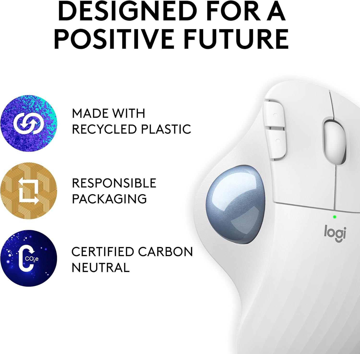 Logitech ERGO M575 Wireless Trackball Mouse - Easy thumb control, precision and smooth tracking, ergonomic comfort design, for Windows, PC and Mac with Bluetooth and USB capabilities - Off White-8