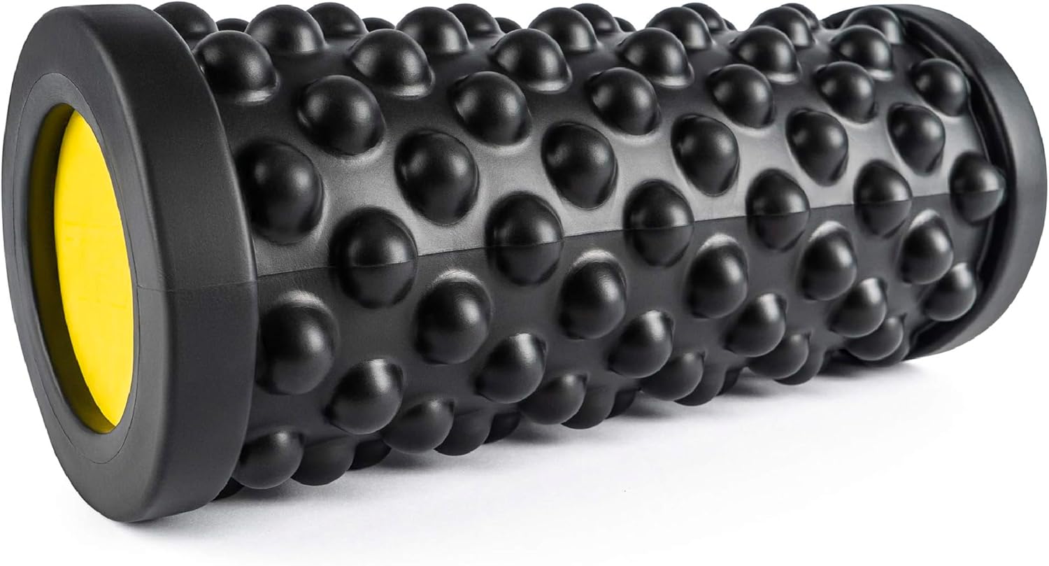 TRX Training Rev Myofascial Release Roller, Travel Massage Roller for Muscles, 14-Inch Round Foam Roller for Stretching and Post-Workout Recovery-0