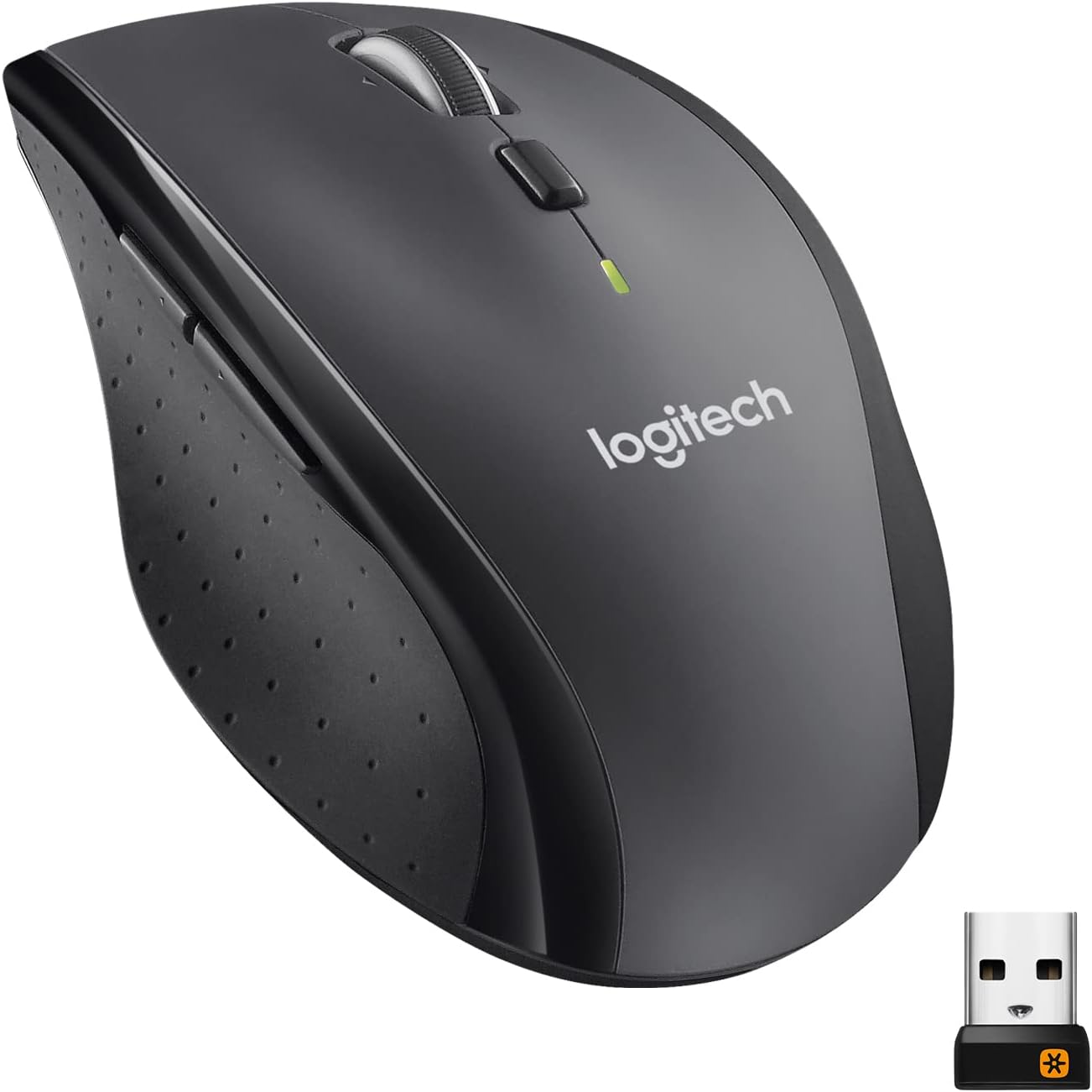 Logitech M705 Marathon Wireless Mouse, 2.4 GHz USB Unifying Receiver, 1000 DPI, 5-Programmable Buttons, 3-Year Battery, Compatible with PC, Mac, Laptop, Chromebook - Black-0