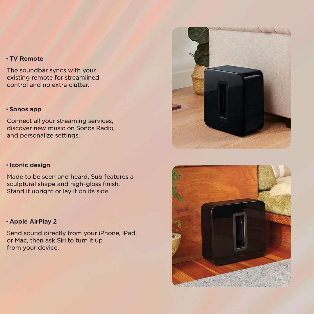 Sonos Sub - Black - Wireless Subwoofer-6