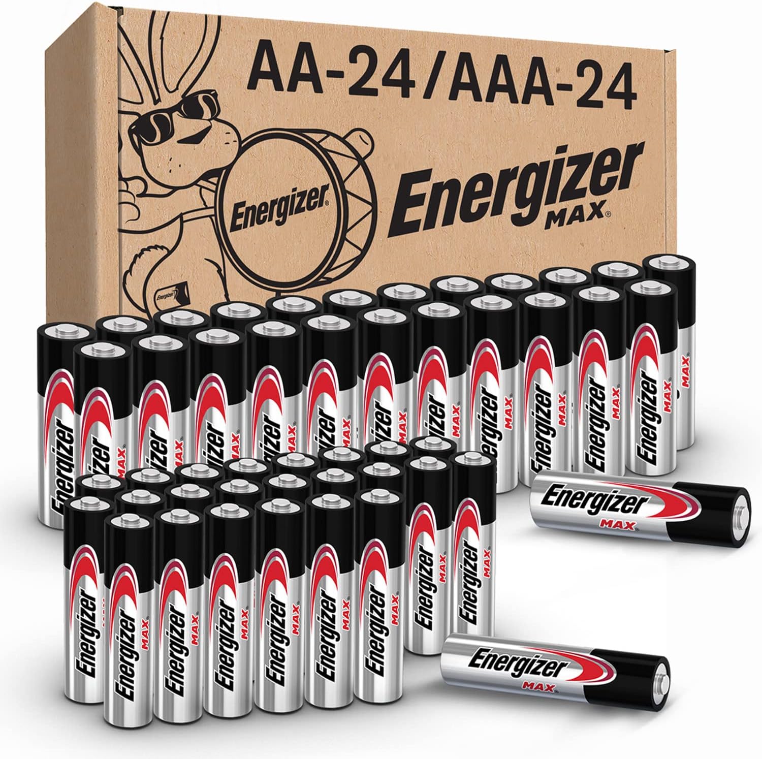 Energizer AA Batteries and AAA Batteries, 24 Max Double A Batteries and 24 Max Triple A Batteries Combo Pack, 48 Count-1