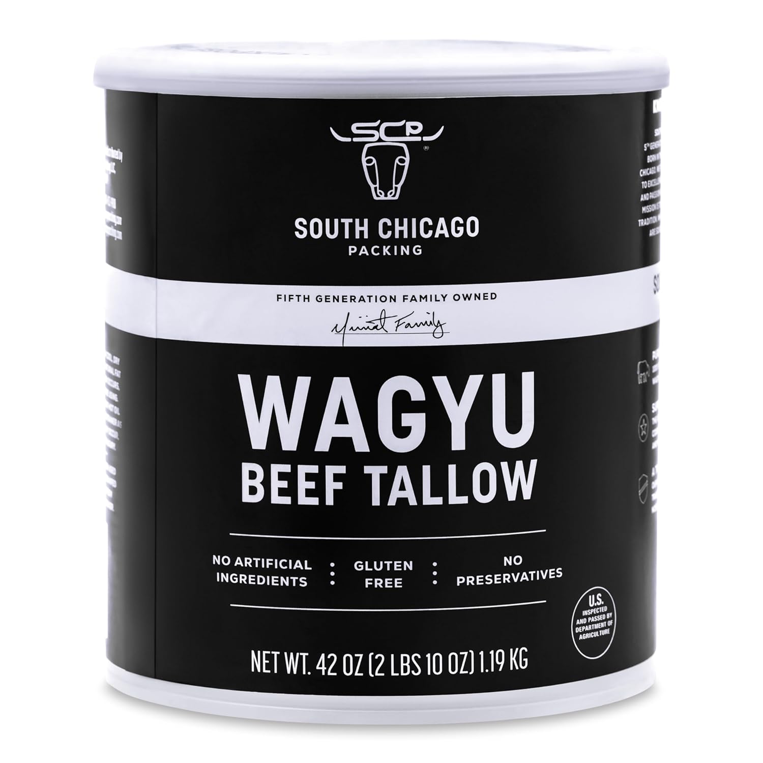 South Chicago Packing Wagyu Beef Tallow, 42 Ounces, Paleo-friendly, Keto-friendly, 100% Pure Wagyu-0