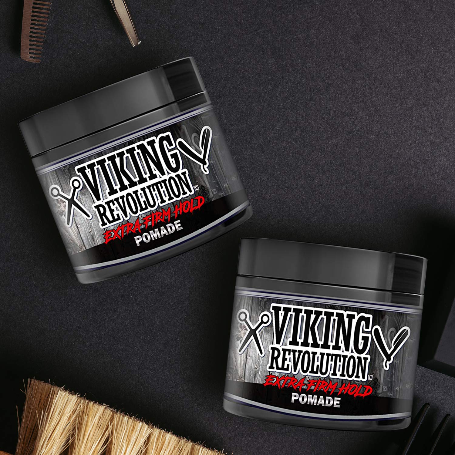 Viking Revolution Extreme Hold Pomade for Men – Style & Finish Your Hair (2 Pack)-2