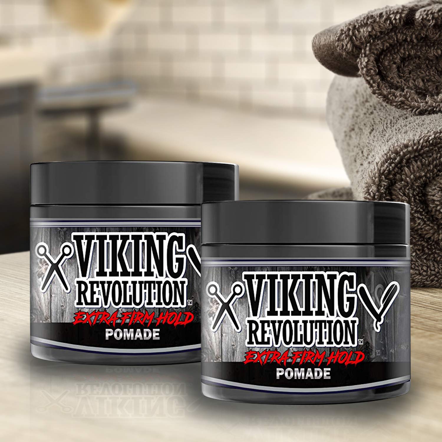 Viking Revolution Extreme Hold Pomade for Men – Style & Finish Your Hair (2 Pack)-3