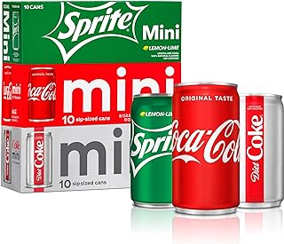 Coca-Cola Mini Can Variety Pack, 7.5 Fl Oz, Pack Of 30 (10 Each: Coke Classic, Diet Coke, Sprite),, 7.5 Fl Oz ()