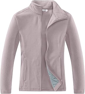 Outdoor Ventures Women's Lightweight Warm Zip Up Long-Sleeve Soft Polar Fleece Jacket for Fall Winter