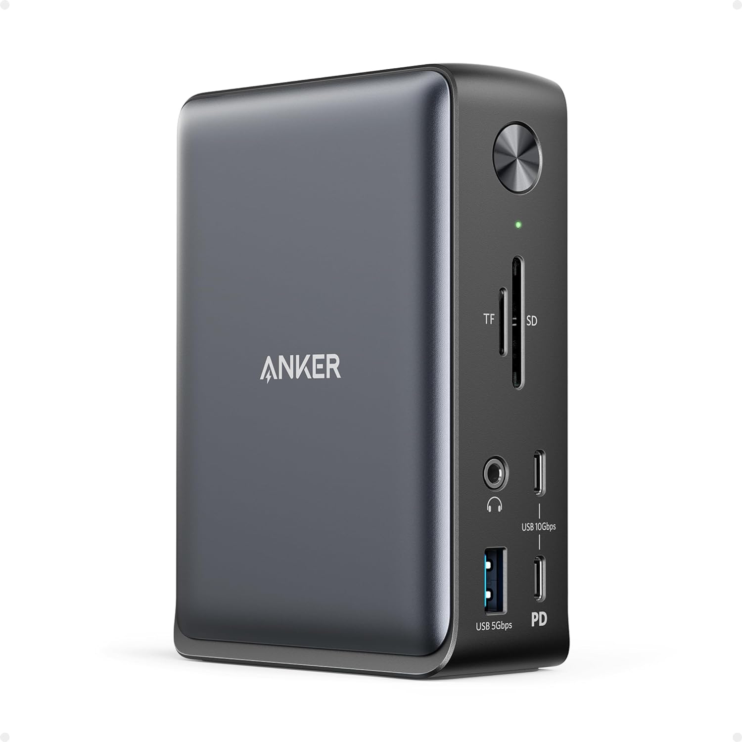 Anker Docking Station, Anker 575 USB-C Docking Station (13-in-1), Triple Display, 4K HDMI, 10 Gbps USB-C and 5 Gbps USB-A Data, 85W Charging for Laptop, 18W Charging for Phone, Ethernet, Audio, SD 3.0-0