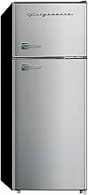 Frigidaire EFR751, 2 Door Apartment Size Refrigerator with Freezer Combo, 7.5 cu ft, Platinum Series, Stainless Steel-21.5" D x 22.4" W x 55.5" H