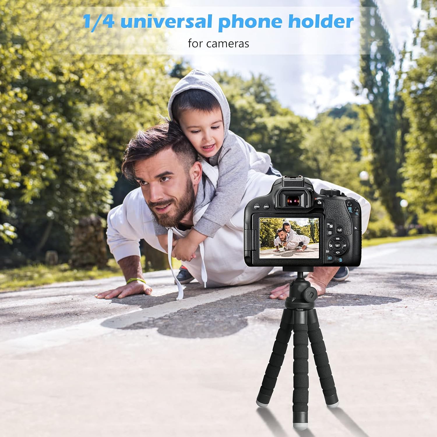 Ubeesize Phone Tripod, Portable and Flexible Tripod with Wireless Remote and Clip, Cell Phone Tripod Stand for Video Recording Black-2