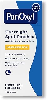 PanOxyl PM Overnight Spot Patches, Advanced Hydrocolloid Healing Technology, Fragrance Free, 40 Count