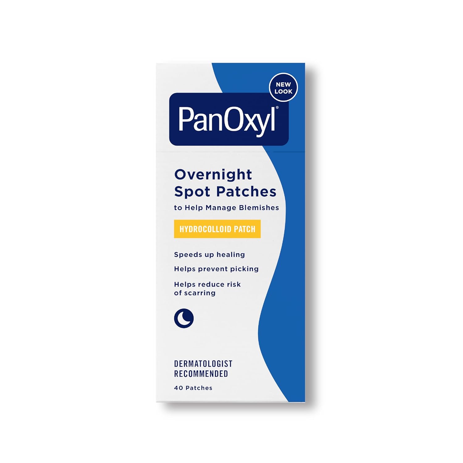 PanOxyl PM Overnight Spot Patches, Advanced Hydrocolloid Healing Technology, Fragrance Free, 40 Count-0