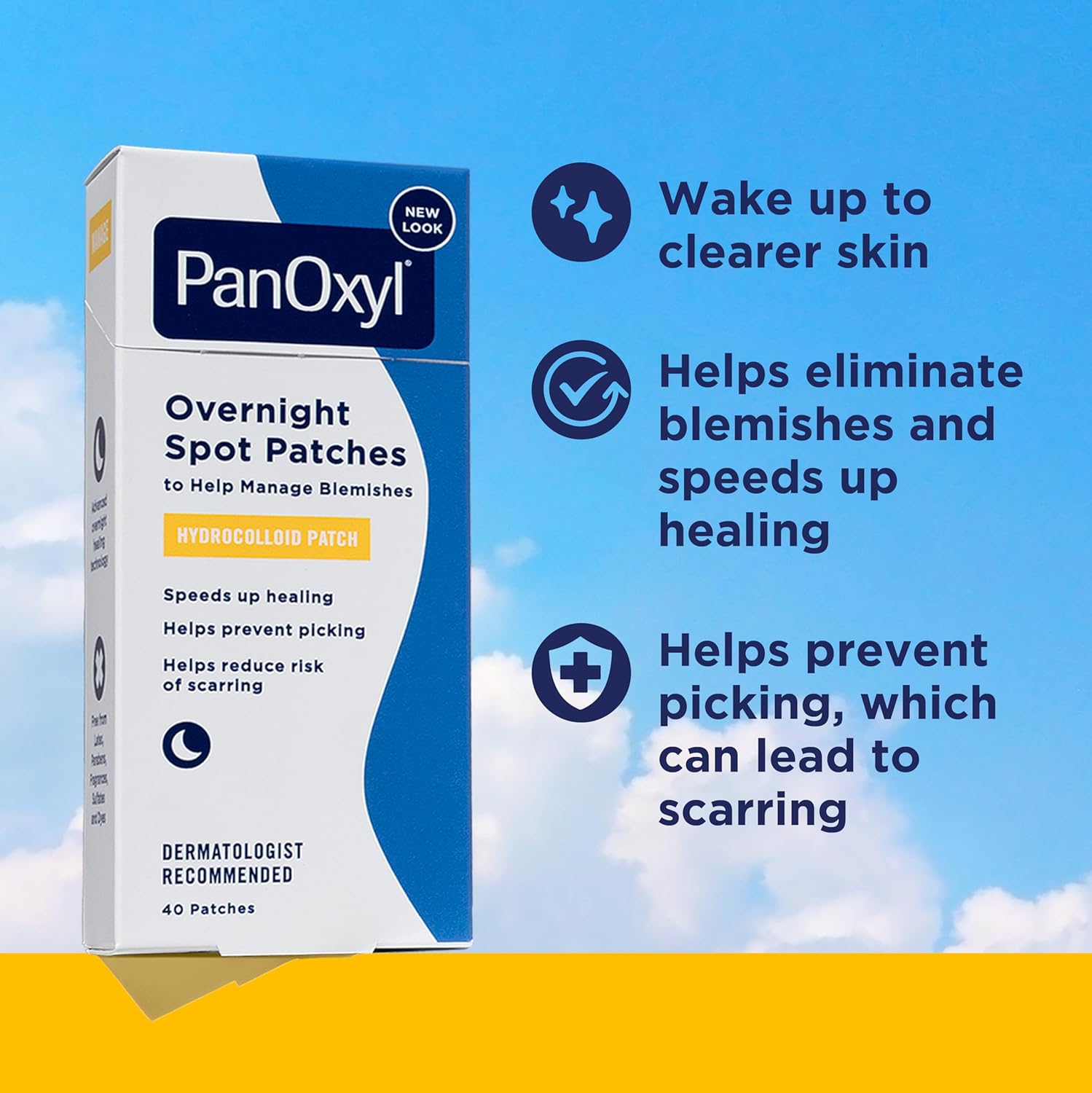 PanOxyl PM Overnight Spot Patches, Advanced Hydrocolloid Healing Technology, Fragrance Free, 40 Count-3