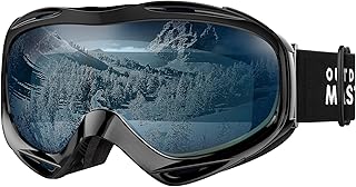 OutdoorMaster OTG Ski Goggles - Over Glasses Ski/Snowboard Goggles for Men, Women & Youth - 100% UV Protection