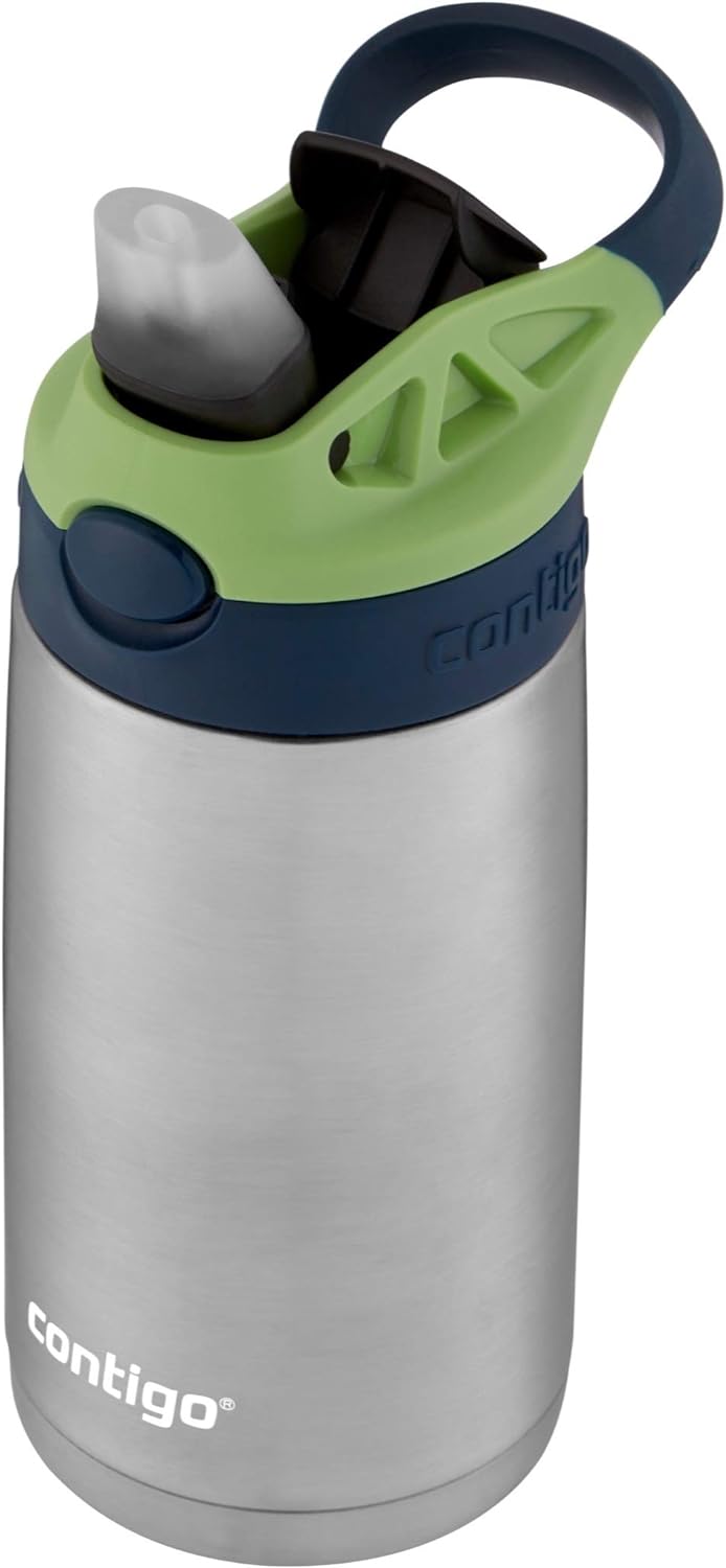 Contigo AUTOSPOUT Camping Hydration Thermal Bottle, 1 Count (Pack of 1), Blueberry/Green Apple-3