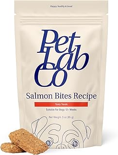 PetLab Co. Salmon Bites for Dogs – Premium Salmon Dog Treats with Beneficial Fatty Acids, Vitamins & Minerals - Carefully Selected Ingredients – Delicious Reward