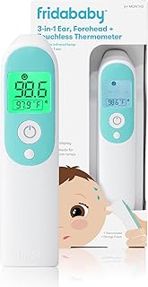 Frida Baby Thermometer, 3-in-1 Infrared Thermometer for Ear, Forehead & Touchless, FSA/ HSA Eligible Fever Thermometer for Baby, Infants ,Toddlers, Kids & Adults