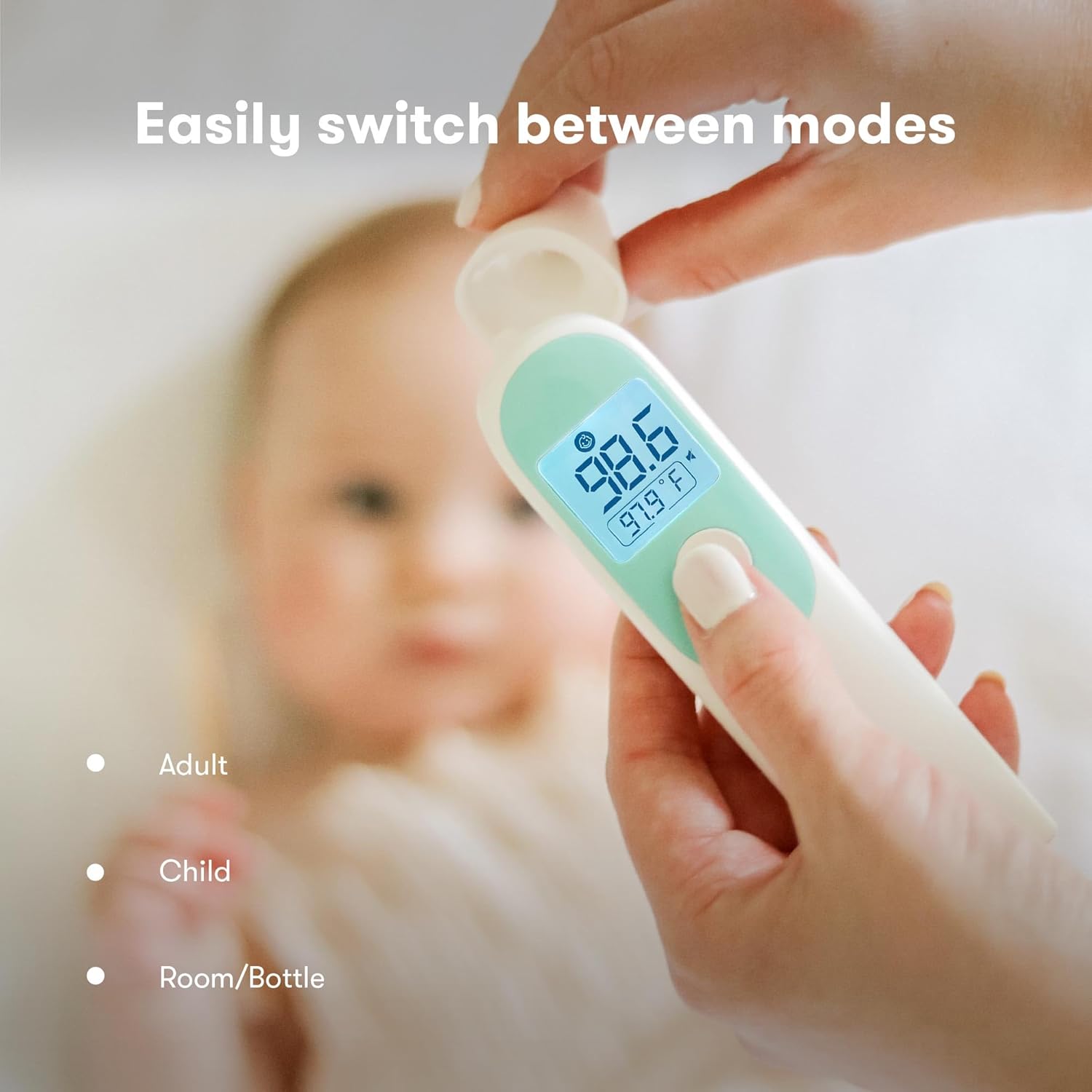 Frida Baby Thermometer, 3-in-1 Infrared Thermometer for Ear, Forehead & Touchless, FSA/ HSA Eligible Fever Thermometer for Baby, Infants ,Toddlers, Kids & Adults-3