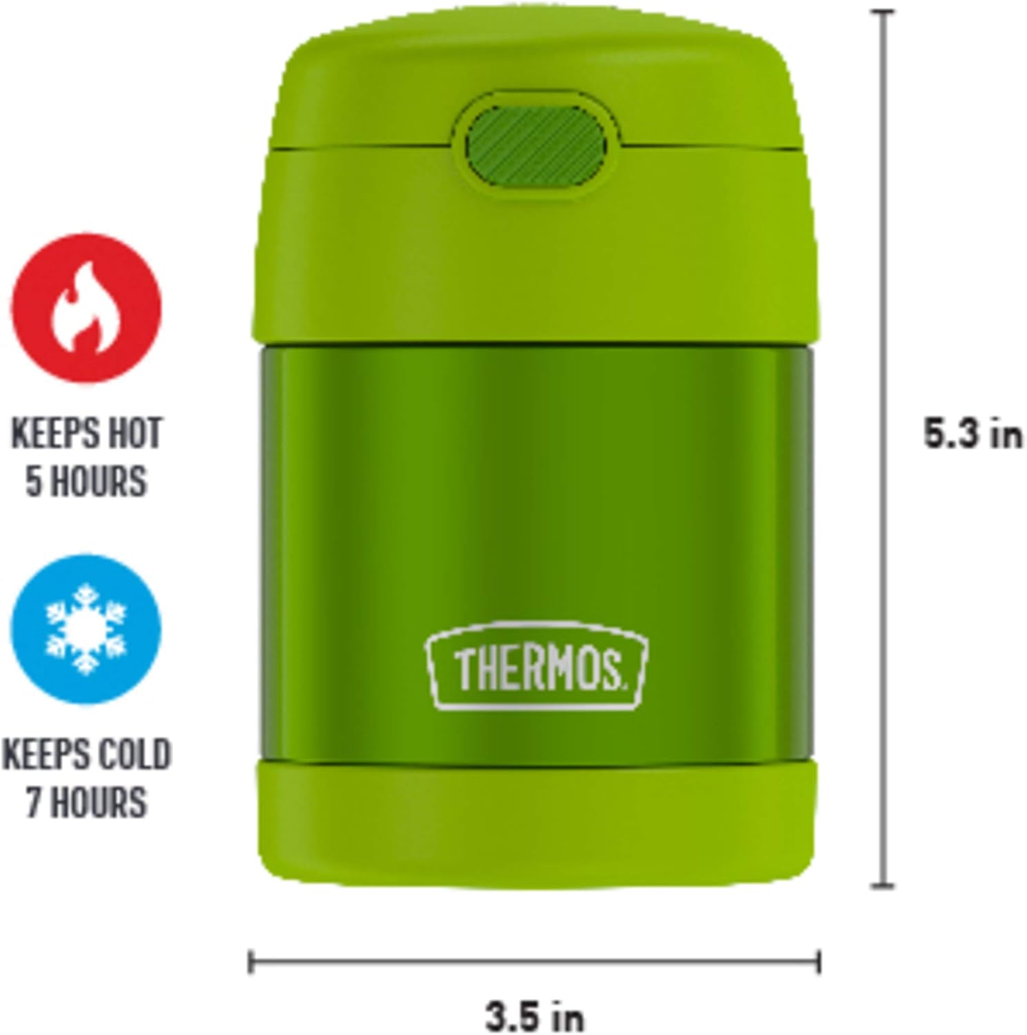 THERMOS FUNTAINER Insulated Food Jar – 10 Ounce, Lime – Kid Friendly Food Jar with Foldable Spoon-7