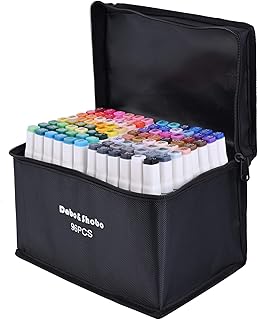 Dabo&Shobo 96 Colors Alcohol Marker, Drawing Markers, Dual Tip Markers, Fine & Chisel Coloring Marker, Chisel Coloring Markers For Adult Coloring And Sketching