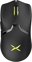 DeLUX M800DB Gaming Mouse Wireless, Lightweight (70g/2.47oz), 50 Hour Battery, PAW3335 16000DPI Sensor, Ultralight Weave Cable, 6 Programmable Buttons, and RGB Lighting (Black)