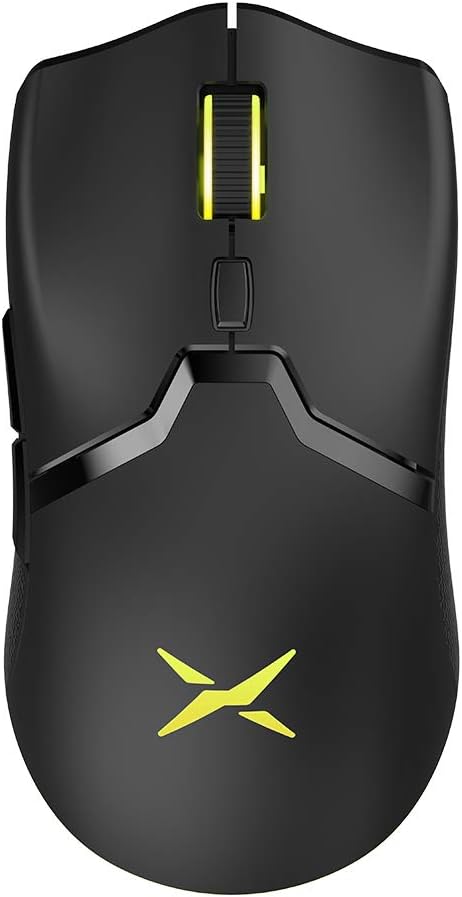 DeLUX M800DB Gaming Mouse Wireless, Lightweight (70g/2.47oz), 50 Hour Battery, PAW3335 16000DPI Sensor, Ultralight Weave Cable, 6 Programmable Buttons, and RGB Lighting (Black)-0