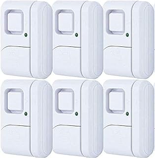 GE Personal Security Window and Door Alarm, 6 Pack, DIY Protection, Burglar Alert, Wireless Chime/Alarm, Easy Installation, Home Security, Ideal for Home, Garage, Apartment and More,White, 49721