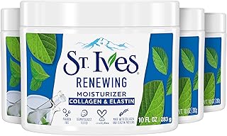 St. Ives Face Moisturizer Cream, Collagen and Elastin, Renewing Facial Moisturizer for Women, Paraben Free, Dermatologist Tested Daily Moisturizing for Dry Skin Cruelty Free, 10 oz, 4 Pack