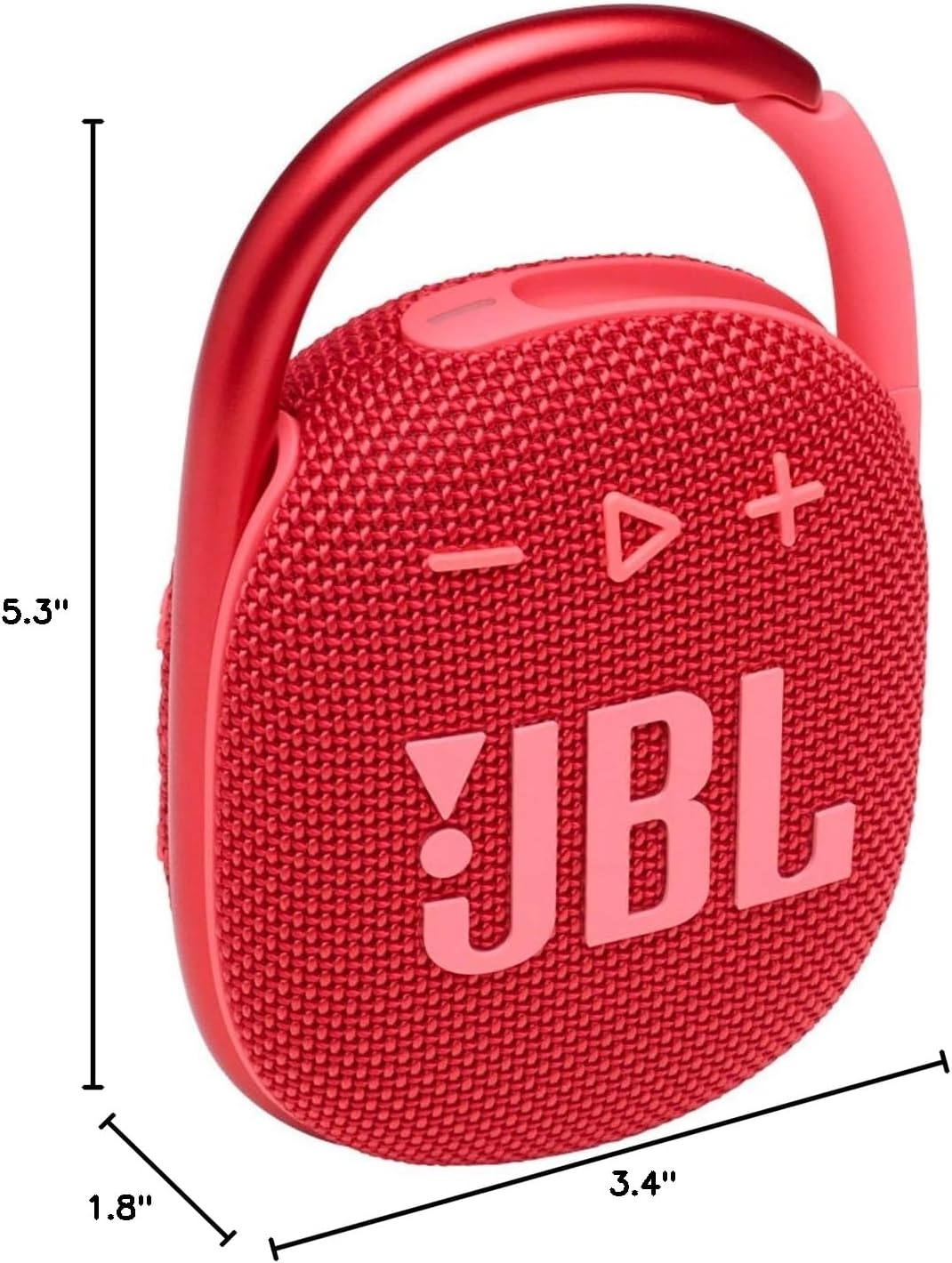 JBL Clip 4 - Portable Mini Bluetooth Speaker, big audio and punchy bass, integrated carabiner, IP67 waterproof and dustproof, 10 hours of playtime, speaker for home, outdoor and travel (Red)-7