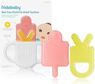 Frida Baby Teething Relief Not-Too-Cold-to-Hold Baby Teether BPA-Free Silicone Teething Toys