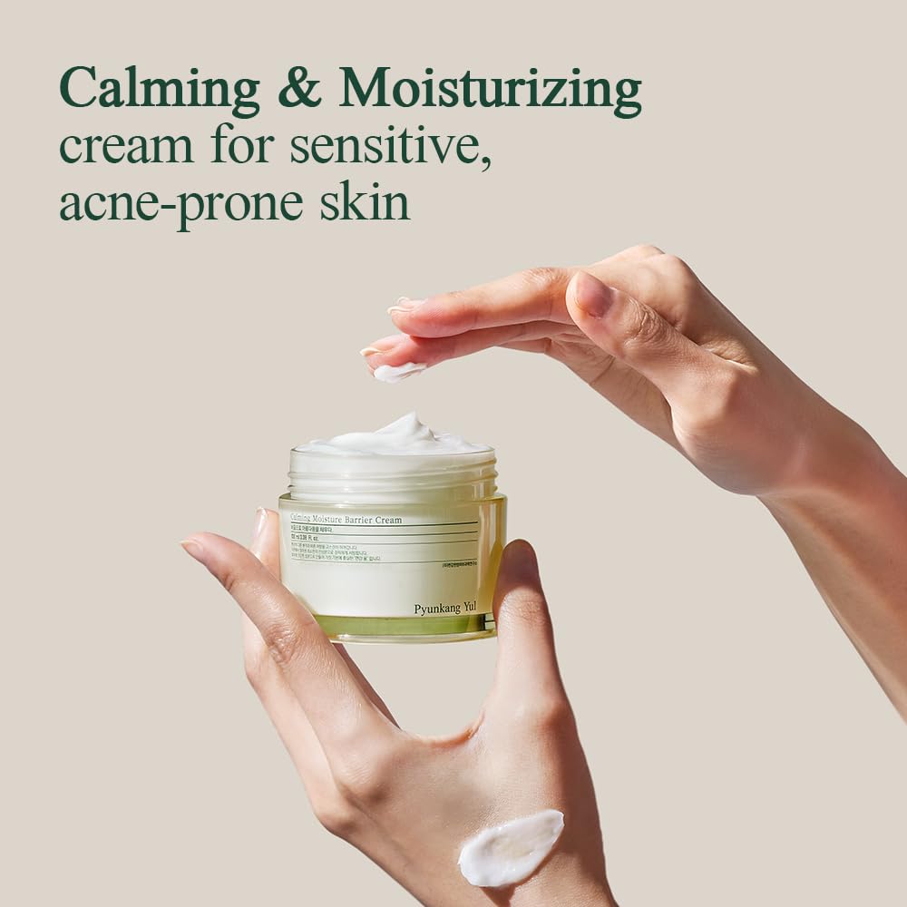 Pyunkang Yul [PKY] Calming Moisture Barrier Cream Instantly Soothes Sensitive Skin, Hyaluronic Acid & Ceramide for Hydration, Vegan, Korean Skincare (1.69 Fl. Oz, 50ml)-2