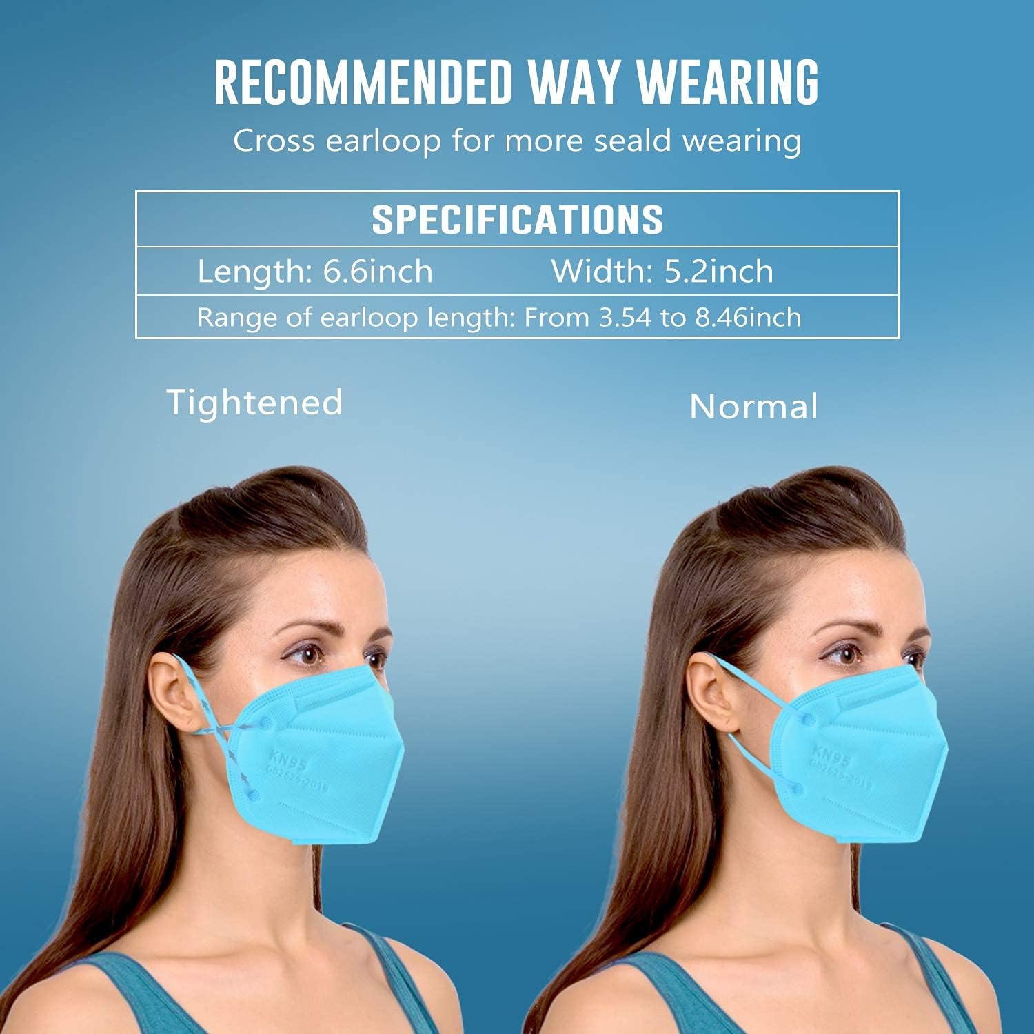 WWDOLL KN95 Face Mask 25 Pack, 5-Layers Breathable Disposable KN95 Masks, Blue-4