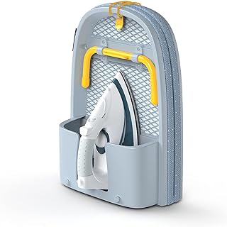 Joseph Joseph Folding Tabletop Ironing Board with Iron Holder, Compact, Space-Saving, Grey/Yellow